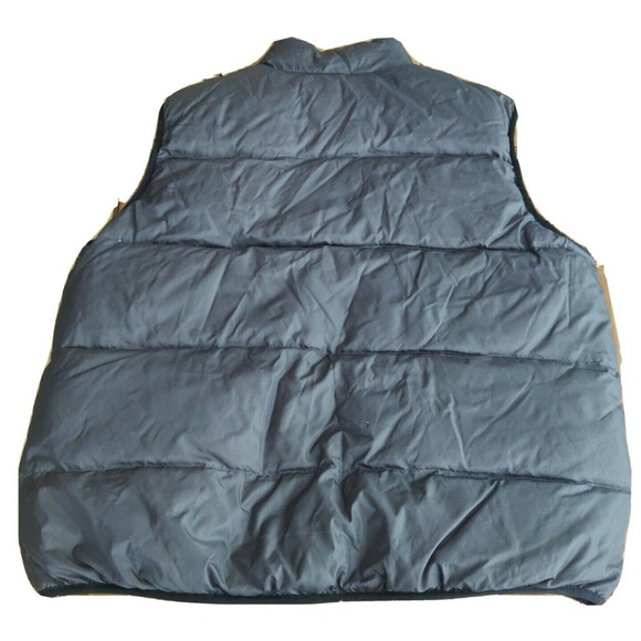 Vintage Moose Creek Mens Vest Reversible Puffer Size XL Full Zip Gray Orange - Picture 2 of 8